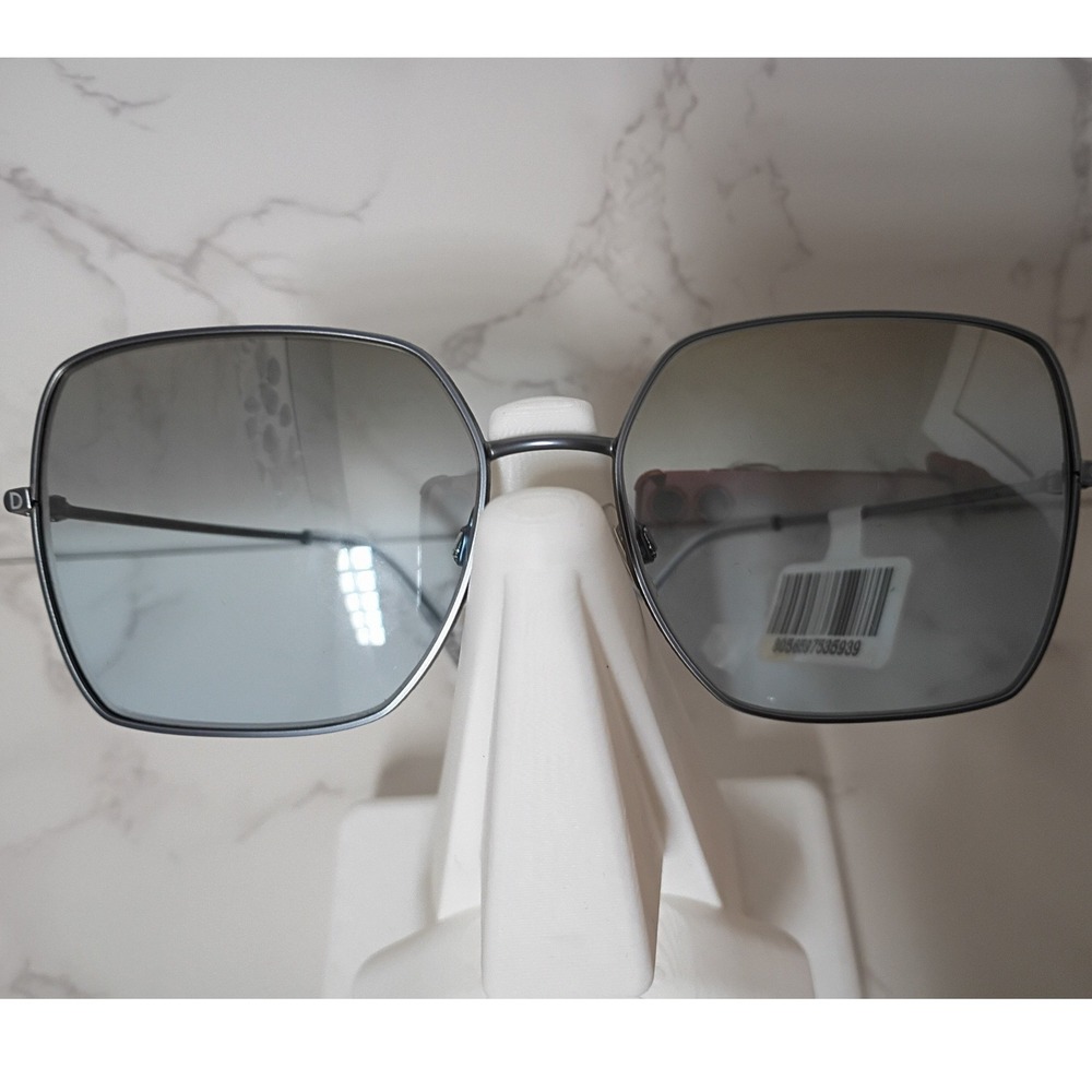 DOLCE & GABBANA Matte Gunmetal Sunglasses w/ Light Blue Lenses & Case - NWT